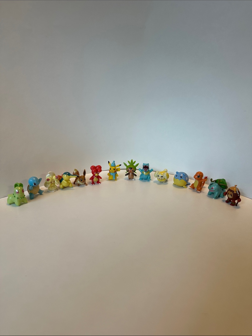 Pokemon Mini Figures - Green Blue Yellow Orange Red Brown